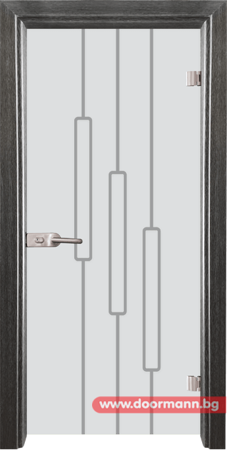 Стъклена врата модел Sand 14-11 - Сив кестен