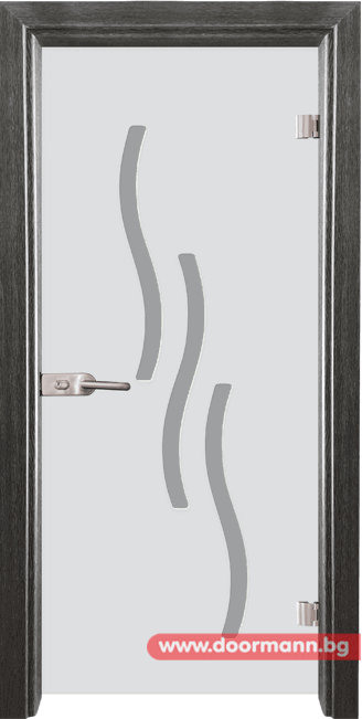 Стъклена врата модел Sand 14-2 - Сив кестен