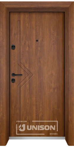 Входни врати Unison Optima 201p, цвят Златен дъб