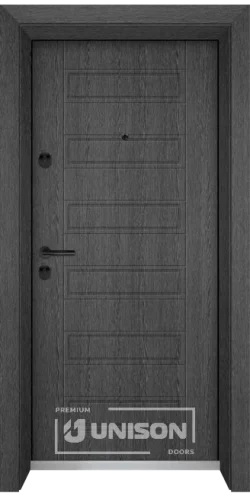 Входни врати Unison Optima 207p, цвят Сив кестен