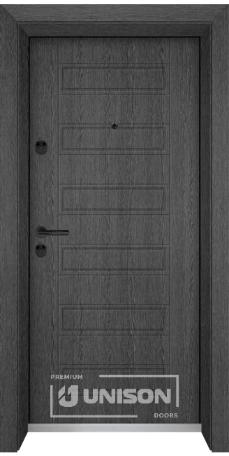 Входни врати Unison Optima 207p, цвят Сив кестен