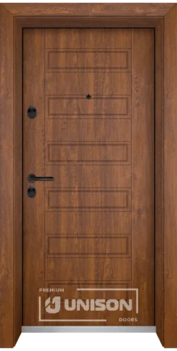 Входни врати Unison Optima 207p, цвят Златен дъб